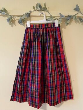 Talbots Vintage Tartan Plaid Midi Skirt